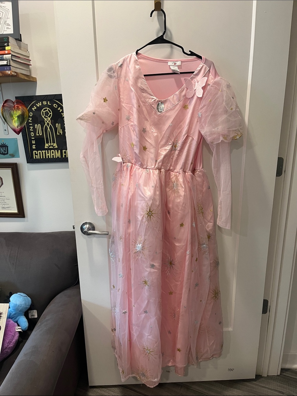 Adult Glinda Costume Dress with crown and wand